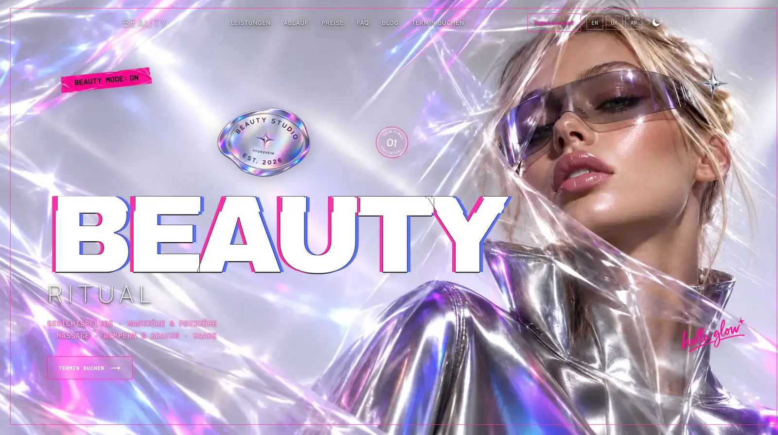 Beauty Salon Landing Website Projekt