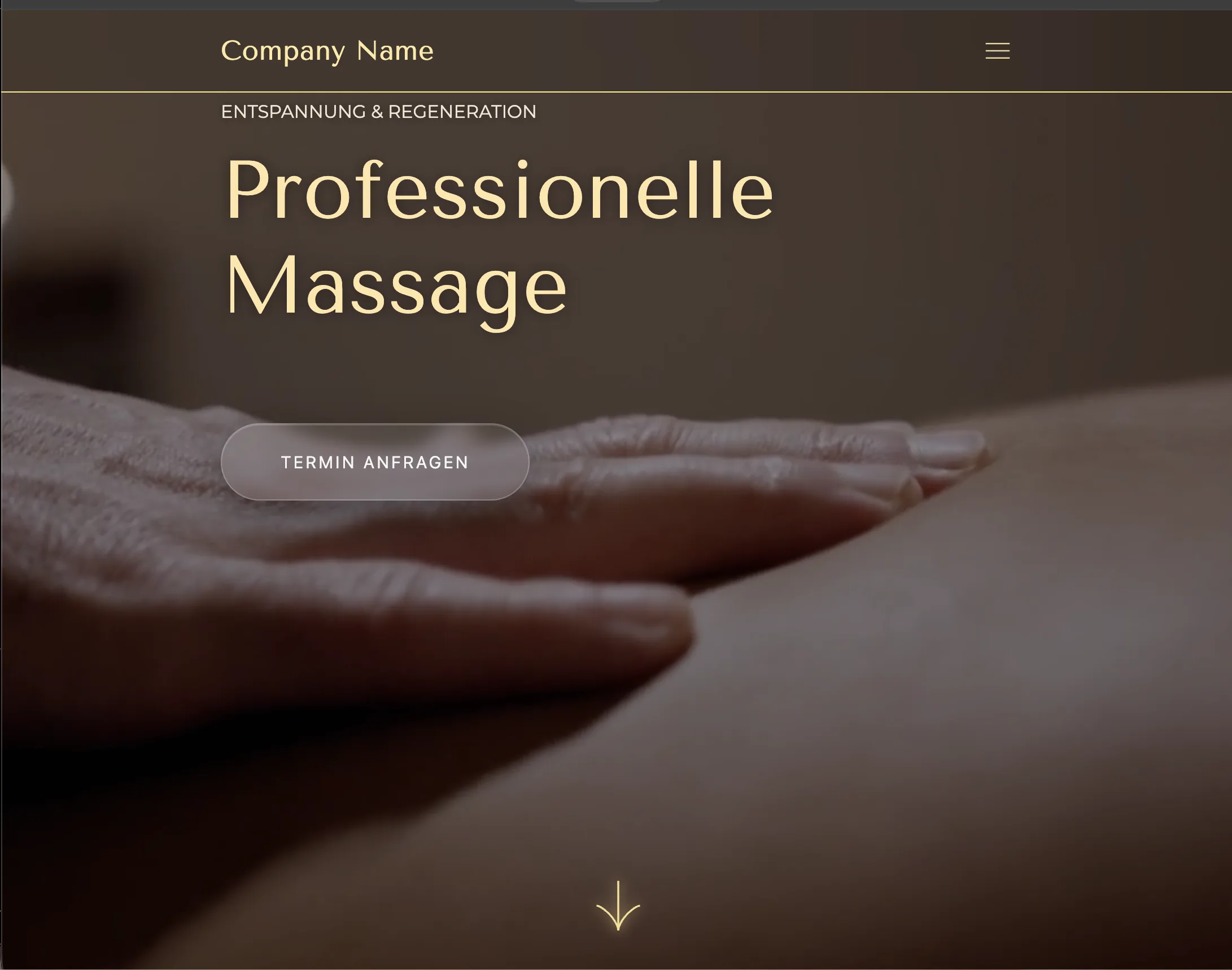 Massage Studio Website Projekt
